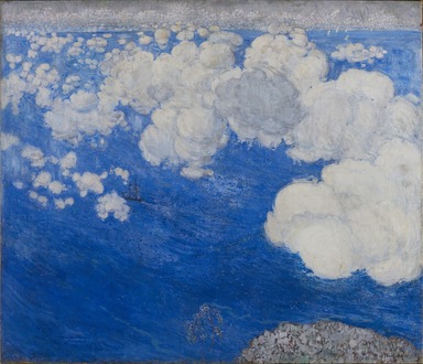 Boris Anisfeld (Russian, 1879-1973). <em>Clouds over the Black Sea--Crimea</em>, 1906. Oil on canvas, 49 1/2 x 56 in. (125.7 x 142.2 cm). Brooklyn Museum, Gift of Boris Anisfeld in memory of his wife, 33.416 (Photo: Brooklyn Museum, 33.416_PS11.jpg)
