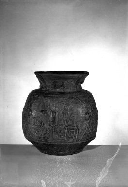  <em>Jar</em>, early 20th century. Ceramic, 7 3/4 × 7 1/4 × 7 1/4 in. (19.7 × 18.4 × 18.4 cm). Brooklyn Museum, Museum Expedition 1933, Purchased with funds given by Jesse Metcalf, 33.672. Creative Commons-BY (Photo: Brooklyn Museum, 33.672_view1_acetate_bw.jpg)
