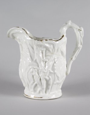 American. <em>Pitcher</em>, mid-19th century. Porcelain, 9 3/4 x 9 5/8 x 5 7/8 in. (24.8 x 24.4 x 14.9 cm). Brooklyn Museum, Gift of Carolyn T. Bowker from the Estate of R. R. Bowker, 34.1144. Creative Commons-BY (Photo: Brooklyn Museum, 34.1144_PS5.jpg)