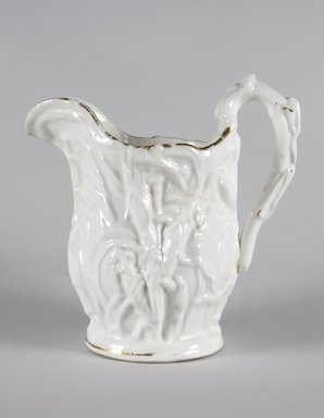 American. <em>Pitcher</em>, mid 19th century. Porcelain, 9 3/4 x 9 5/8 x 5 7/8 in. (24.8 x 24.4 x 14.9 cm). Brooklyn Museum, Gift of Carolyn T. Bowker from the Estate of R. R. Bowker, 34.1144. Creative Commons-BY (Photo: Brooklyn Museum, 34.1144_PS5.jpg)