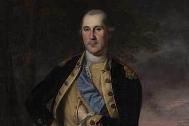 Charles Willson Peale (American, 1741–1827). <em>George Washington</em>, 1776. Oil on canvas, 44 × 38 5/16 in. (111.7 × 97.3 cm). Brooklyn Museum, Dick S. Ramsay Fund, 34.1178 (Photo: Brooklyn Museum, 34.1178_detail_PS22.jpg)