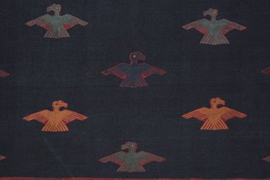 Nasca. <em>Mantle</em>, 0–100 C.E. Camelid fiber, 108 11/16 x 50 13/16 in. (276.1 x 129.1 cm). Brooklyn Museum, Alfred W. Jenkins Fund, 34.1553 (Photo: , 34.1553_detail01_PS11.jpg)