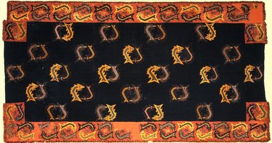 Nasca. <em>Mantle</em>, 0-100 C.E. Cotton, camelid fiber, textile: 118 1/8 x 63 3/4 in. (300 x 162 cm). Brooklyn Museum, Alfred W. Jenkins Fund, 34.1560 (Photo: Brooklyn Museum, 34.1560_SL1.jpg)