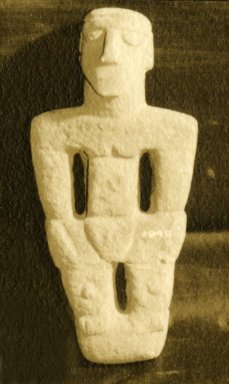  <em>Figure of Man or Woman</em>. Volcanic Stone, 12 1/4 x 5 1/2 x 3 in. (31.1 x 14 x 7.6 cm). Brooklyn Museum, Alfred W. Jenkins Fund, 34.5181. Creative Commons-BY (Photo: Brooklyn Museum, 34.5181_print.jpg)