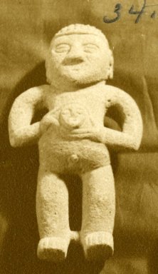  <em>Male Figure</em>. Volcanic Stone, 10 1/4 x 5 3/4 x 3 1/4 in. (26 x 14.6 x 8.3 cm). Brooklyn Museum, Alfred W. Jenkins Fund, 34.5182. Creative Commons-BY (Photo: Brooklyn Museum, 34.5182_print.jpg)