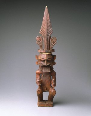  <em>Ancestor Figure (Adu Zatua)</em>, early 20th century. Wood, fur, pigment, 22 7/8 x 4 3/4 x 4 in. (58.1 x 12.1 x 10.2 cm). Brooklyn Museum, George C. Brackett Fund, 34.6073. Creative Commons-BY (Photo: Brooklyn Museum, 34.6073_SL1.jpg)