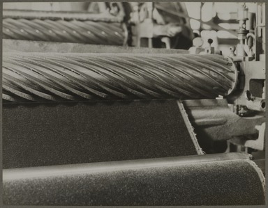 Lewis Wickes Hine (American, 1874–1940). <em>Double Shear</em>, 1933. Gelatin silver print, image: 10 3/8 x 13 1/2 in. (26.4 x 34.3 cm). Brooklyn Museum, Gift of Shelton Looms, 34.6091.16 (Photo: Brooklyn Museum, 34.6091.16_PS11.jpg)