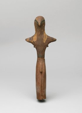  <em>Figure of a Man</em>, ca. 3500-3300 B.C.E. Terracotta, pigment, 6 3/16 x 2 1/4 x 1 in. (15.7 x 5.7 x 2.6 cm). Brooklyn Museum, Charles Edwin Wilbour Fund, 35.1269. Creative Commons-BY (Photo: Brooklyn Museum, 35.1269_front_PS6.jpg)