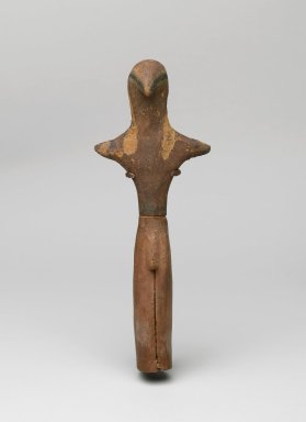  <em>Figure of a Man</em>, ca. 3500–3300 B.C.E. Terracotta, pigment, 6 3/16 x 2 1/4 x 1 in. (15.7 x 5.7 x 2.6 cm). Brooklyn Museum, Charles Edwin Wilbour Fund, 35.1269. Creative Commons-BY (Photo: Brooklyn Museum, 35.1269_front_PS6.jpg)