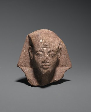  <em>Head from a Shabty of King Akhenaten</em>, ca. 1352-1336 B.C.E. Quartzite, 3 3/8 x 3 11/16 x 2 7/8 in. (8.6 x 9.3 x 7.3 cm). Brooklyn Museum, Charles Edwin Wilbour Fund, 35.1867. Creative Commons-BY (Photo: Brooklyn Museum, 35.1867_PS2.jpg)