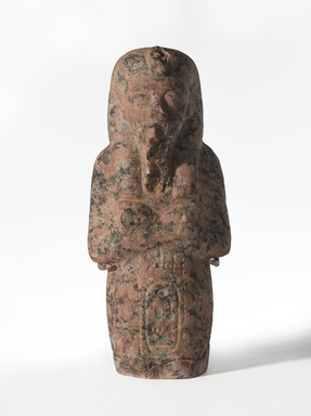  <em>Shabty of Akhenaten</em>, ca. 1352–1336 B.C.E. Pink granite, 6 11/16 × 2 15/16 × 2 3/16 in., 1.5 lb. (17 × 7.5 × 5.5 cm, 0.68kg). Brooklyn Museum, Charles Edwin Wilbour Fund, 35.1871. Creative Commons-BY (Photo: , 35.1871_PS9.jpg)