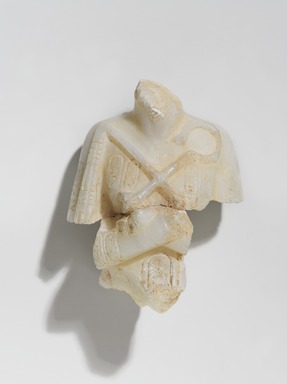  <em>Shabty of Akhenaten</em>, ca. 1352–1336 B.C.E. Egyptian alabaster (calcite), 4 1/2 × 3 1/8 × 1 15/16 in., 0.5 lb. (11.4 × 7.9 × 4.9 cm, 0.23kg). Brooklyn Museum, Charles Edwin Wilbour Fund, 35.1883. Creative Commons-BY (Photo: , 35.1883_PS9.jpg)