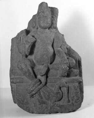  <em>Figure of Brahma</em>, 12th century. Stone, 17 11/16 x 5 1/2 x 11 7/16 in. (45 x 14 x 29 cm). Brooklyn Museum, Brooklyn Museum Collection, 35.1953. Creative Commons-BY (Photo: Brooklyn Museum, 35.1953_acetate_bw.jpg)