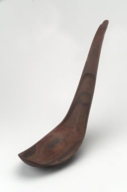 Northwest Coast. <em>Spoon</em>, late 19th century. Wood, pigment, 11 1/4 x 2 15/16 in. (28.5 x 7.5cm). Brooklyn Museum, Gift of Appleton Sturgis, 35.2162. Creative Commons-BY (Photo: Brooklyn Museum, 35.2162.jpg)