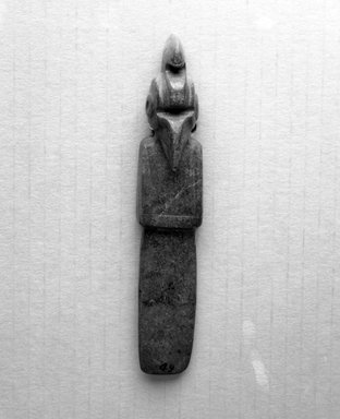  <em>Bird-Celt Pendant</em>, 300 BCE - 500 CE. Jadeite, 1 3/16 x 5 11/16 in. (3 x 14.5 cm). Brooklyn Museum, Alfred W. Jenkins Fund, 35.559. Creative Commons-BY (Photo: Brooklyn Museum, 35.559_bw.jpg)
