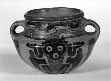 Maya. <em>Bowl</em>. Ceramic, pigment, 4 1/4 x 6 1/2 x 5 3/4 in. (10.8 x 16.5 x 14.6 cm). Brooklyn Museum, A. Augustus Healy Fund, 35.644. Creative Commons-BY (Photo: Brooklyn Museum, 35.644_view1_bw.jpg)
