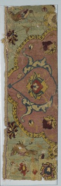  <em>"Angel" Carpet Fragment</em>, early 16th century. Wool and silk pile, asymmetrical knot, 21 1/2 x 6 5/8 in. (54.6 x 16.8 cm). Brooklyn Museum, Gift of Herbert L. Pratt in memory of his wife, Florence Gibb Pratt, 36.213c. Creative Commons-BY (Photo: Brooklyn Museum, 36.213c_PS2.jpg)