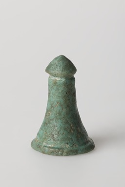  <em>Playing Piece</em>, ca. 1938–1700 B.C.E. Faience, 15/16 x Diam. 5/8 in. (2.4 x 1.6 cm). Brooklyn Museum, Charles Edwin Wilbour Fund, 36.3.12. Creative Commons-BY (Photo: Brooklyn Museum, 36.3.12_PS20.jpg)