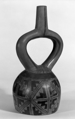  <em>Pot</em>. Ceramic, pigment, 13 3/8 × 5 1/8 in. (34 × 13 cm). Brooklyn Museum, Gift of Mrs. Eugene Schaefer, 36.326. Creative Commons-BY (Photo: Brooklyn Museum, 36.326_bw.jpg)