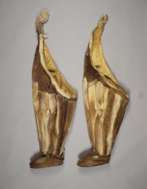 Iñupiaq. <em>Pair of Boots</em>, ca. 1900. Caribou skin, fur, a (approximate): 45 x 15 in. (114.3 x 38.1 cm). Brooklyn Museum, Frank L. Babbott Fund, 36.32a-b. Creative Commons-BY (Photo: Brooklyn Museum, 36.32a-b.jpg)