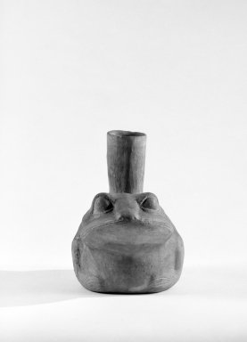Chimú. <em>Vessel in Form of Frog</em>, 1100-1400. Ceramic, 6 x 7 in. (15.2 x 17.8 cm). Brooklyn Museum, Gift of Mrs. Eugene Schaefer, 36.338. Creative Commons-BY (Photo: Brooklyn Museum, 36.338_bw.jpg)