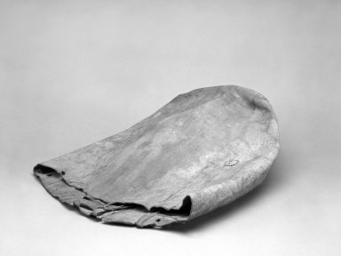 Native Alaskan. <em>Meat Bag</em>, 1900-1930. Oiled hide, 23 x 20 x 8 in. (58.4 x 50.8 x 20.3 cm). Brooklyn Museum, Gift of Frank K. Fairchild, 36.84.2. Creative Commons-BY (Photo: Brooklyn Museum, 36.84.2_bw.jpg)