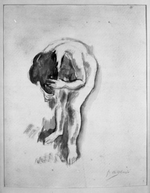 Jules Pascin (French, 1885-1930). <em>Nude</em>. Watercolor Brooklyn Museum, 36.846 (Photo: Brooklyn Museum, 36.846_acetate_bw.jpg)