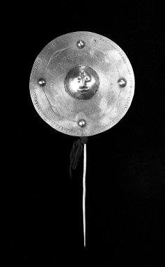 Mapuche. <em>Pin</em>, 18th-19th century. Silver, 11 3/16 x 5 1/2 x 5/8 in. (28.4 x 14 x 1.6 cm). Brooklyn Museum, Ella C. Woodward Memorial Fund, 36.934. Creative Commons-BY (Photo: Brooklyn Museum, 36.934_bw.jpg)