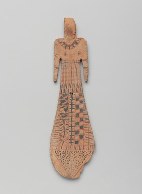  <em>Paddle Doll</em>, ca. 2081-1700 B.C.E. Wood, pigment, 8 3/4 x 2 1/2 x 1/4 in. (22.3 x 6.3 x 0.7 cm). Brooklyn Museum, Charles Edwin Wilbour Fund, 37.101E. Creative Commons-BY (Photo: , 37.101E_PS9.jpg)