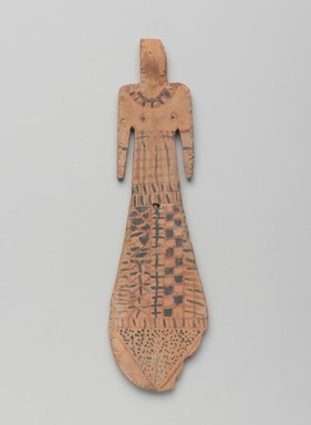  <em>Paddle Doll</em>, ca. 2081–1700 B.C.E. Wood, pigment, 8 3/4 x 2 1/2 x 1/4 in. (22.3 x 6.3 x 0.7 cm). Brooklyn Museum, Charles Edwin Wilbour Fund, 37.101E. Creative Commons-BY (Photo: , 37.101E_PS9.jpg)