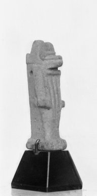  <em>Anubis Amulet</em>, 664-343 B.C.E., or later. Faience, 1 1/2 in. (3.8 cm). Brooklyn Museum, Charles Edwin Wilbour Fund, 37.1021E. Creative Commons-BY (Photo: Brooklyn Museum, 37.1021E_GRP-A_glass_bw_SL1.jpg)