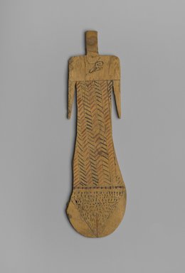  <em>Paddle Doll</em>, ca. 2008–1630 B.C.E. Wood, pigment, 8 5/16 x 2 7/16 x 3/16 in. (21.1 x 6.2 x 0.5 cm). Brooklyn Museum, Charles Edwin Wilbour Fund, 37.104E. Creative Commons-BY (Photo: Brooklyn Museum, 37.104E_front_PS2.jpg)