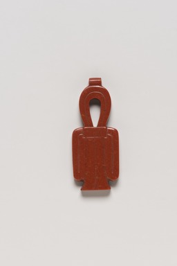  <em>Isis-knot Amulet</em>, ca. 1539-1190 B.C.E. Jasper, 2 3/8 x 1 x 1/4 in. (6.1 x 2.5 x 0.6 cm). Brooklyn Museum, Charles Edwin Wilbour Fund, 37.1272E. Creative Commons-BY (Photo: Brooklyn Museum, 37.1272E_top_PS20.jpg)