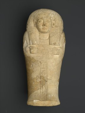  <em>Shabti Coffin of Iuy</em>, ca. 1539-1400 B.C.E. Limestone, Dimensions of Closed Coffin: 7 x 7 x 15 1/4 in. (17.8 x 17.8 x 38.7 cm). Brooklyn Museum, Charles Edwin Wilbour Fund, 37.128E. Creative Commons-BY (Photo: Brooklyn Museum, 37.128E_closed_PS2.jpg)