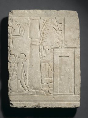  <em>Relief of Mourners Before a Tomb</em>, ca. 1295–1190 B.C.E. Limestone, 16 9/16 x 12 3/16 x 2 3/8 in. (42 x 31 x 6 cm). Brooklyn Museum, Charles Edwin Wilbour Fund, 37.1504E. Creative Commons-BY (Photo: Brooklyn Museum, 37.1504E_PS2.jpg)