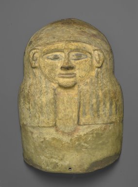  <em>Lid from a Sarcophagus</em>, ca. 1292–1075 B.C.E. Terracotta, pigment, 24 x 17 x 8 1/2 in., 40 lb. (61 x 43.2 x 21.6 cm, 18.14kg). Brooklyn Museum, Charles Edwin Wilbour Fund, 37.1518E. Creative Commons-BY (Photo: Brooklyn Museum, 37.1518E_PS1.jpg)