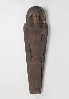  <em>Ramesside Mummy Board</em>, ca. 1295–1185 B.C.E. Wood, gesso, pigment, 73 x 19 3/4 x 5 3/8 in. (185.4 x 50.2 x 13.7 cm). Brooklyn Museum, Charles Edwin Wilbour Fund, 37.1520E. Creative Commons-BY (Photo: Brooklyn Museum, 37.1520E_PS9.jpg)