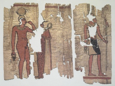  <em>Illustrated Papyrus</em>, 4th-3rd century B.C.E. Papyrus, pigment, ink, 37.1647Ea1: 13 9/16 × 6 9/16 in. (34.5 × 16.6 cm). Brooklyn Museum, Charles Edwin Wilbour Fund, 37.1647Ea1 (Photo: Brooklyn Museum, 37.1647Ea-e_view1_cropped.jpg)