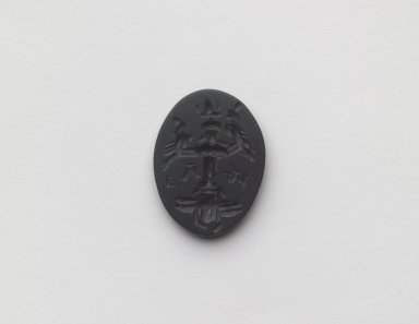  <em>Magic Gem</em>, 100–300 C.E. Jasper, 13/16 x 5/8 x 1/16 in. (2.1 x 1.6 x 0.2 cm). Brooklyn Museum, Charles Edwin Wilbour Fund, 37.1756E. Creative Commons-BY (Photo: Brooklyn Museum, 37.1756E_front.jpg)