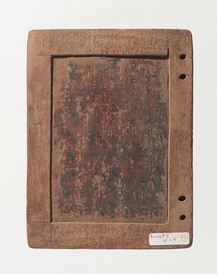  <em>Writing Exercise Tablet</em>, 4th century C.E. Wood, wax, 6 3/4 x 5 3/16 x 1/4 in. (17.2 x 13.1 x 0.7 cm). Brooklyn Museum, Charles Edwin Wilbour Fund, 37.1908E. Creative Commons-BY (Photo: , 37.1908E_back_PS11.jpg)