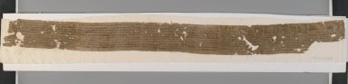  <em>Mummy Bandage, Ii-em-hetep, born of Ta-remetj-hepu</em>, 332 B.C.E.-1st century C.E. Linen, ink, 3 9/16 x 39 9/16 in. (9 x 100.5 cm). Brooklyn Museum, Charles Edwin Wilbour Fund, 37.2039.21E. Creative Commons-BY (Photo: Brooklyn Museum, 37.2039.21E_PS2.jpg)