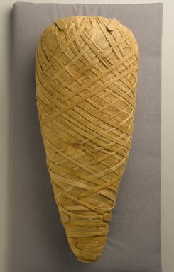 Egyptian. <em>Ibis Mummy</em>, 664-30 B.C.E. Linen, feathers or reeds, 4 1/8 × 3 1/2 × 12 5/8 in. (10.5 × 8.9 × 32.1 cm). Brooklyn Museum, Charles Edwin Wilbour Fund, 37.2042.18E. Creative Commons-BY (Photo: Brooklyn Museum, 37.2042.18E_PS9.jpg)