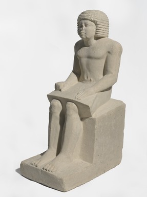  <em>Superintendent of the Granary, Irukaptah</em>, ca. 2455–2425 B.C.E. Limestone, 29 1/2 × 11 1/2 × 17 in., 178.5 lb. (74.9 × 29.2 × 43.2 cm, 80.97kg). Brooklyn Museum, Charles Edwin Wilbour Fund, 37.20E. Creative Commons-BY (Photo: , 37.20E_PS9.jpg)