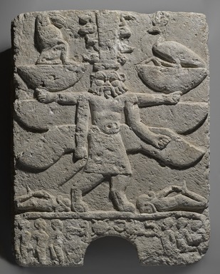 Egyptian. <em>Magical Relief</em>, 305-30 B.C.E. Limestone, 31 1/2 x 25 1/2 x 5 in., 238 lb. (80 x 64.8 x 12.7 cm, 107.96kg). Brooklyn Museum, Charles Edwin Wilbour Fund, 37.229. Creative Commons-BY (Photo: Brooklyn Museum, 37.229_PS9.jpg)