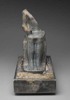  <em>Seated Statuette of Sekhemka</em>, ca. 2400-2345 B.C.E. Anorthosite gneiss, limestone, pigment, 15 1/4 x 7 7/8 x 16 1/4 in., 56 lb. (38.7 x 20 x 41.3 cm, 25.4kg). Brooklyn Museum, Charles Edwin Wilbour Fund, 37.23Ea-b. Creative Commons-BY (Photo: Brooklyn Museum, 37.23E_front_PS2.jpg)