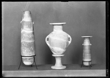  <em>Slender Pear - Shaped Vase</em>, 664-332 B.C.E. Egyptian alabaster (calcite), 11 3/4 x Max. Dia. 2 in. (29.8 x 5.1 cm). Brooklyn Museum, Charles Edwin Wilbour Fund, 37.596E. Creative Commons-BY (Photo: , 37.250Ea-b_37.596E_37.1574E_GrpA_SL4.jpg)