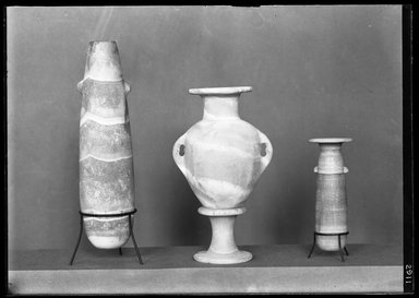  <em>Slender Pear - Shaped Vase</em>, 664–332 B.C.E. Egyptian alabaster (calcite), 11 3/4 x Max. Dia. 2 in. (29.8 x 5.1 cm). Brooklyn Museum, Charles Edwin Wilbour Fund, 37.596E. Creative Commons-BY (Photo: , 37.250Ea-b_37.596E_37.1574E_GrpA_SL4.jpg)