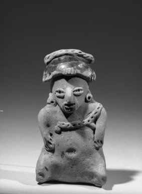  <em>Female Figurine</em>. Ceramic, 2 3/4 x 1 1/2 x 5 in. (7 x 3.8 x 12.7 cm). Brooklyn Museum, 37.260. Creative Commons-BY (Photo: Brooklyn Museum, 37.260_acetate_bw.jpg)