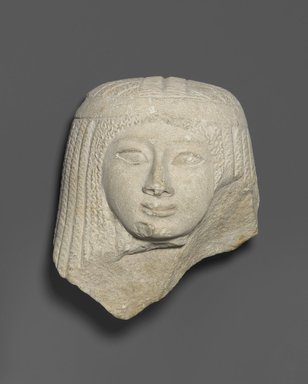  <em>Female Head</em>, ca. 1336–1185 B.C.E. Limestone, 5 1/2 x 5 x 3 1/2 in. (14 x 12.7 x 8.9 cm). Brooklyn Museum, Charles Edwin Wilbour Fund, 37.268E. Creative Commons-BY (Photo: Brooklyn Museum, 37.268E_PS1.jpg)