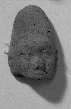 <em>Concave Face</em>. Grayish brown clay Brooklyn Museum, Frank Sherman Benson Fund and Henry L. Batterman Fund, 37.3030PA. Creative Commons-BY (Photo: Brooklyn Museum, 37.3030PA_acetate_bw.jpg)